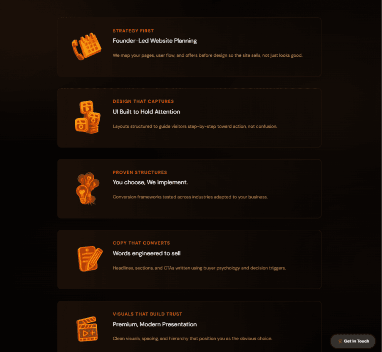 Website With Robin website section preview