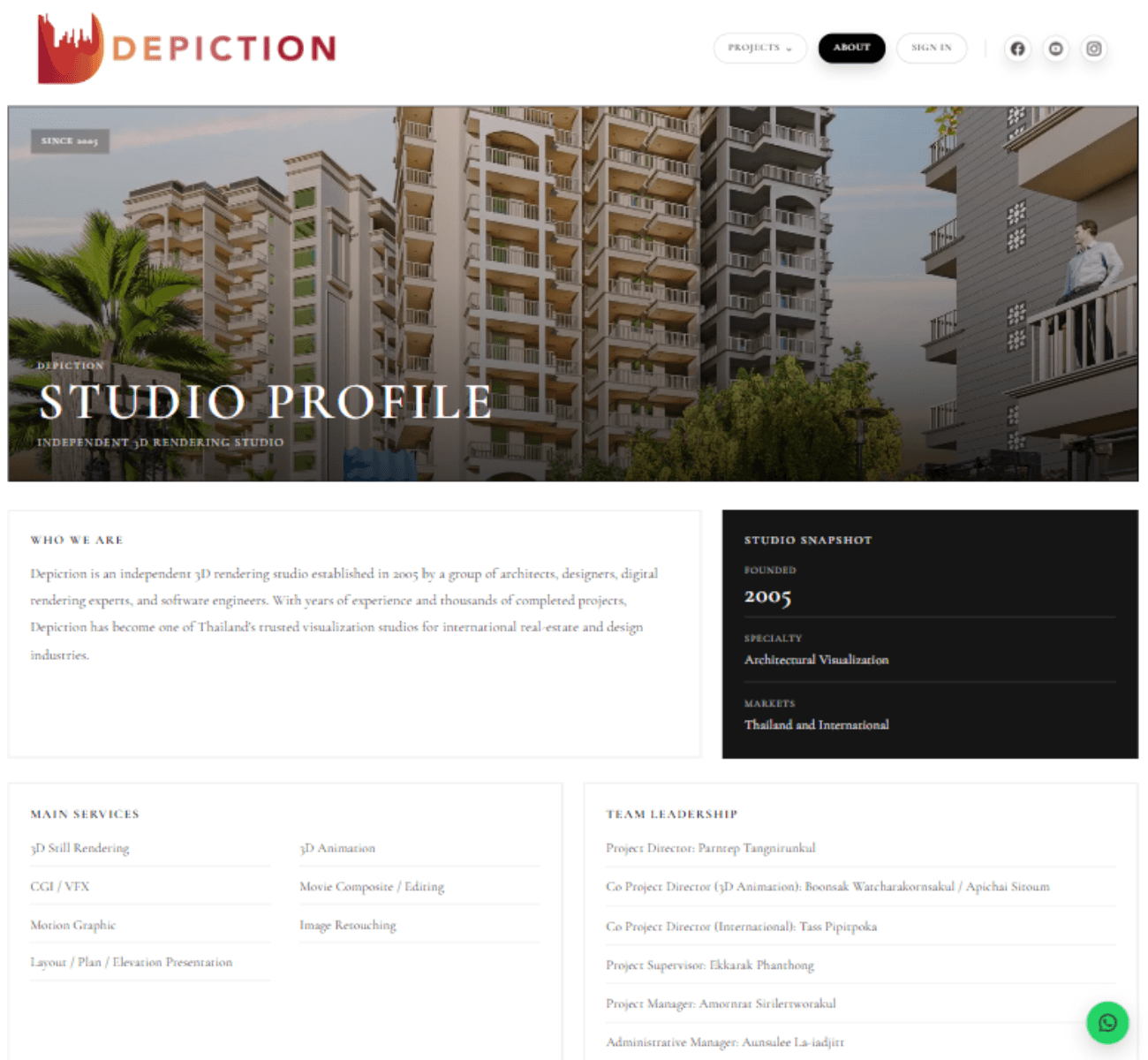 3D Depiction website gallery section preview