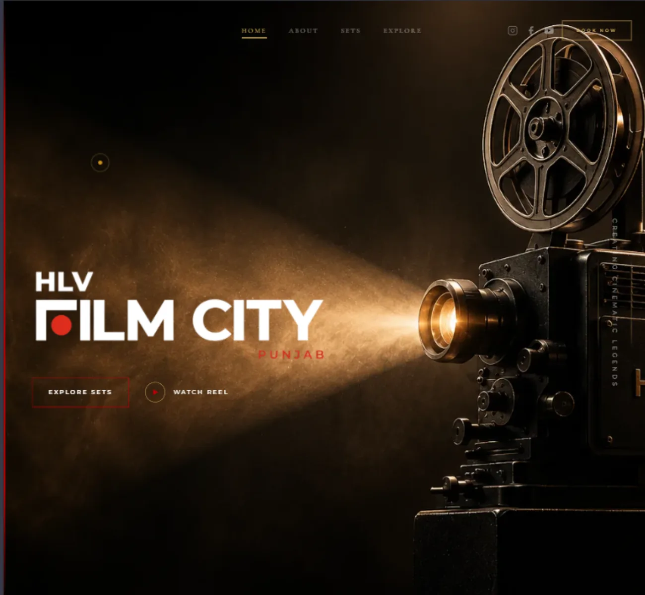 Film City website homepage preview