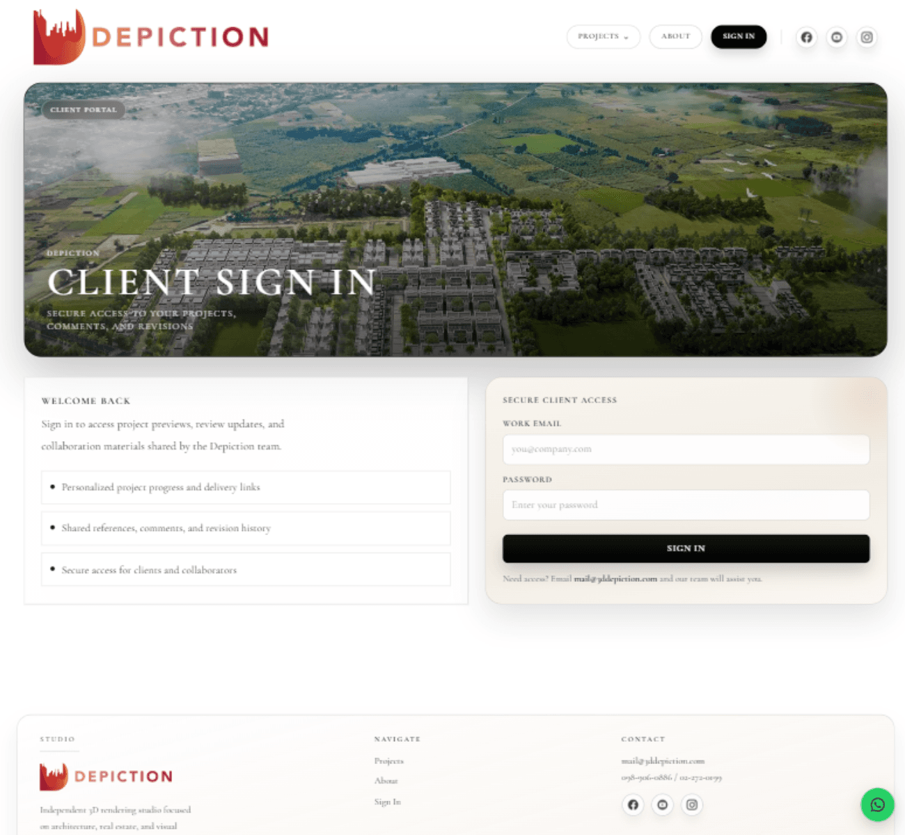 3D Depiction website project page preview