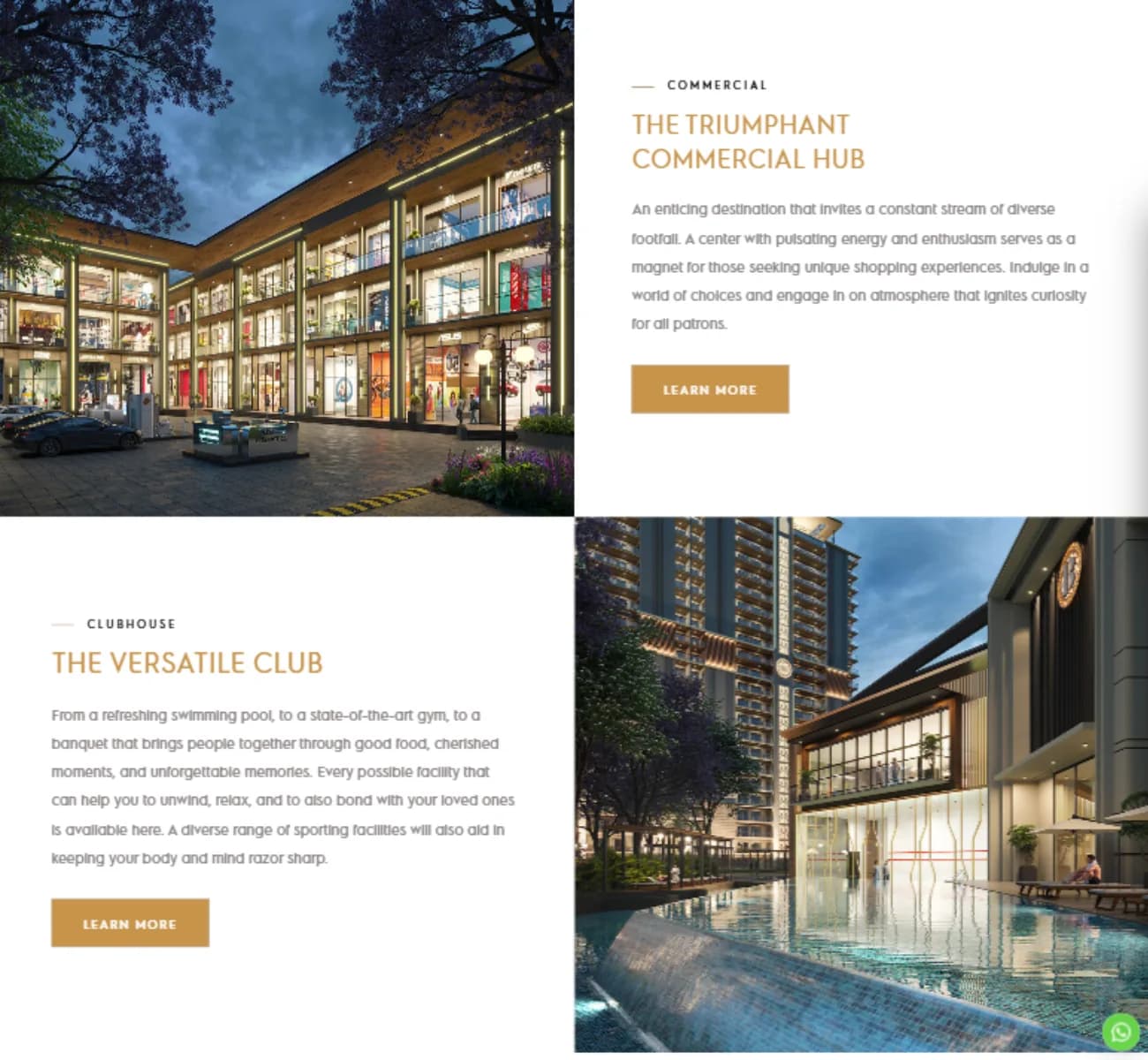 Real Estate website gallery section preview