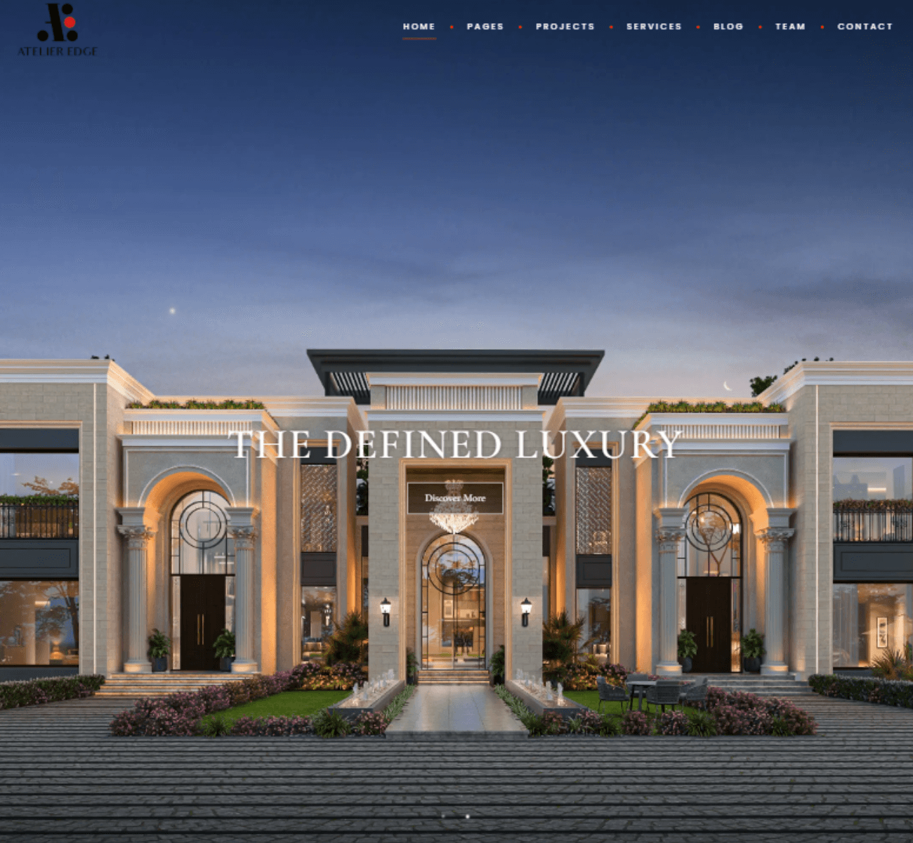 Atelier Edge website homepage preview