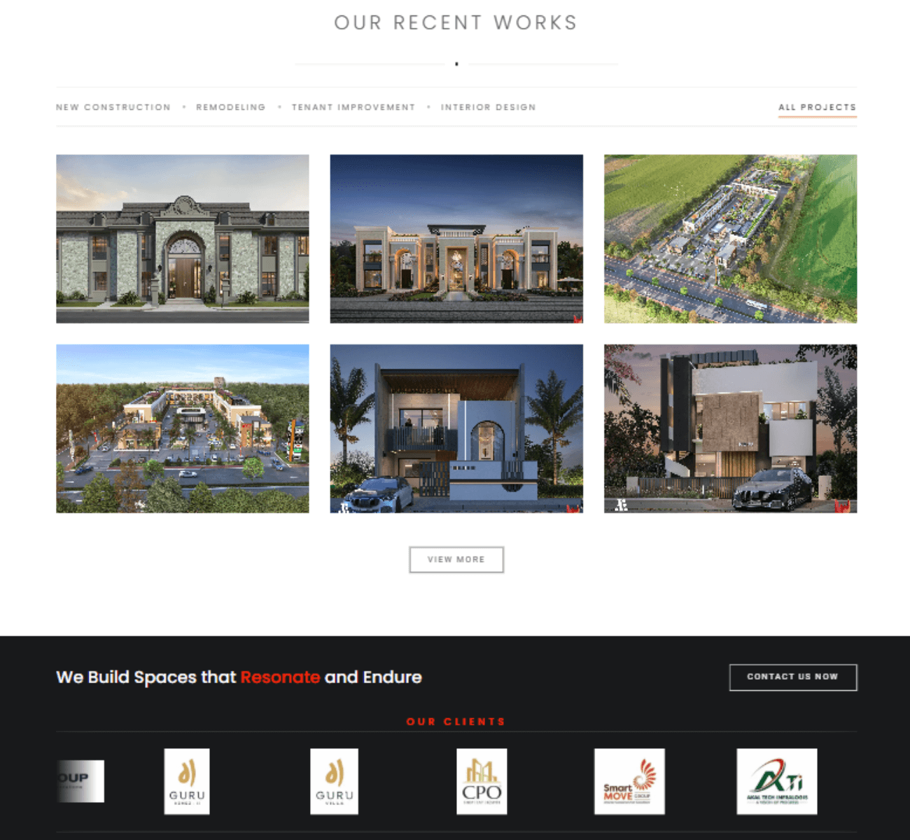 Atelier Edge website interior page preview