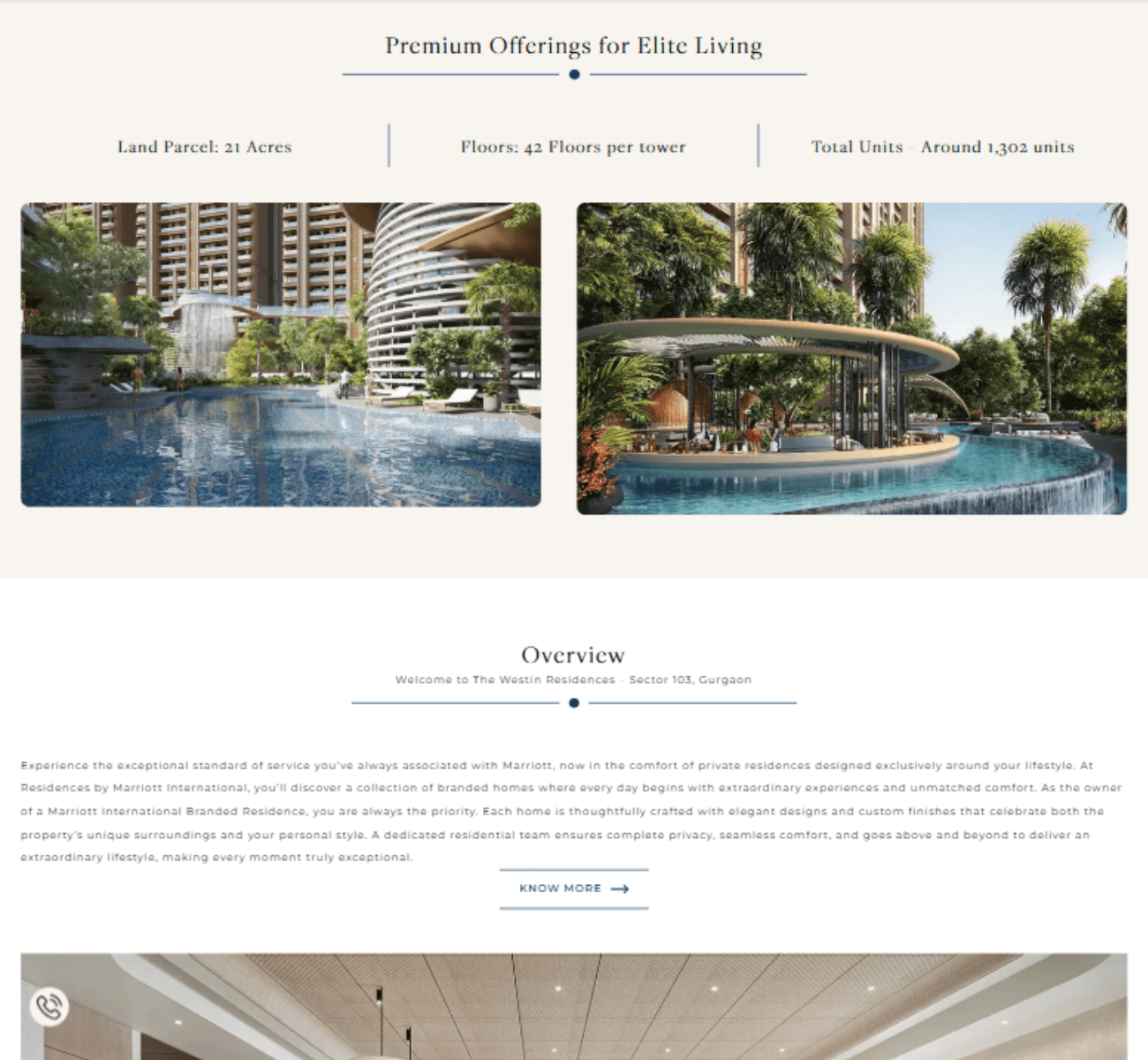 Whiteland real estate website property section preview