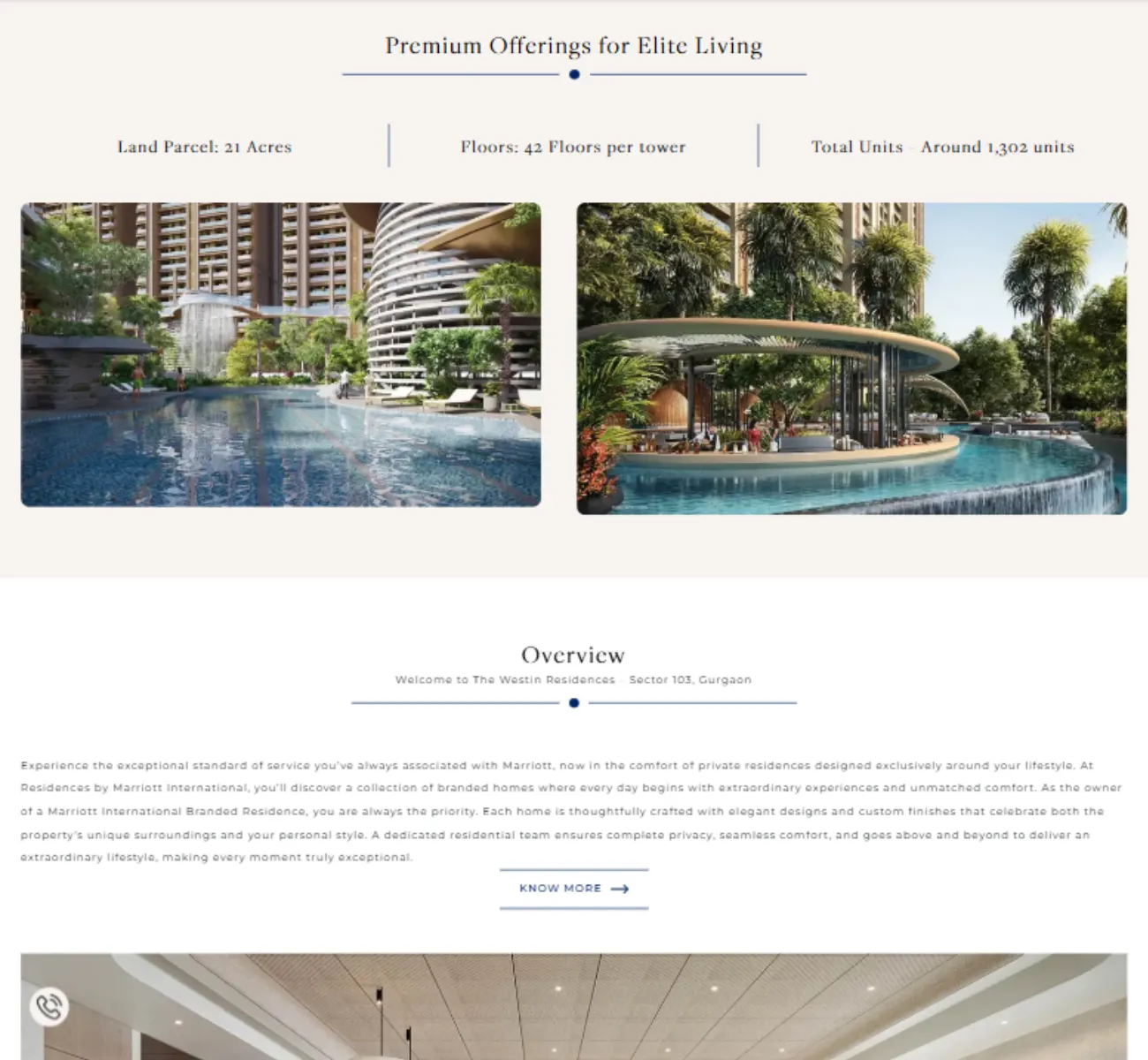 Whiteland real estate website property section preview